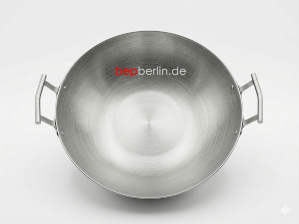 Wokpfanne-Thép Trắng Chống Gỉ-Edelstahl-Ø 51 cm nur für Gasherde