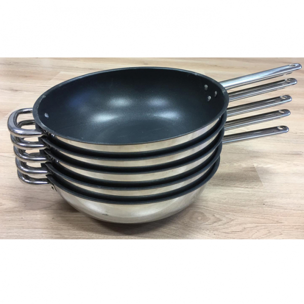 Wokpfanne-Inox Ø 32 cm, (Chảo chống dính)-Antihaftbeschichtung-für Induktion,Elektro und Gasherd.